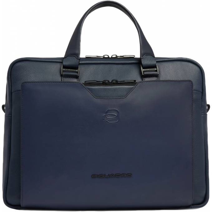 Деловая сумка мужская PIQUADRO AEL с отделением для ноутбука 14" синяя натуральная кожа CA6920S142/BLU