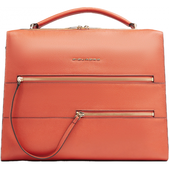 Деловая сумка женская PIQUADRO PATRICIA с отделением для ноутбука 14" коралловая натуральная кожа CA4098W140/AR