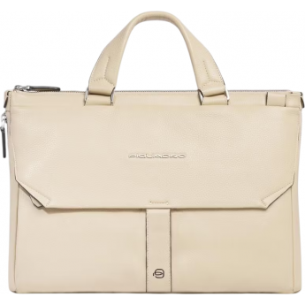 Деловая сумка женская PIQUADRO THAN CA6698S135/BE с отделением для ноутбука бежевый натуральная кожа