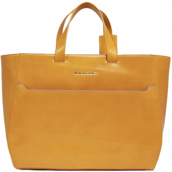 Деловая сумка PIQUADRO BLUE SQUARE BD6680B2/G с отделением для ноутбука 15.6" желтая натуральная кожа