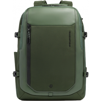 Рюкзак мужской PIQUADRO LYSS CA6929S143BM/VE зеленый тимьяновый полиуретан/полиэстер/натуральная кожа