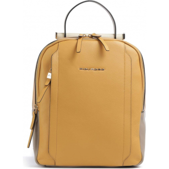 Рюкзак женский PIQUADRO CIRCLE CA5566W92/GBE шафрановый/бежевый кожа Рюкзак женский PIQUADRO CIRCLE CA5566W92/GBE шафрановый/бежевый кожа