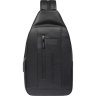 Рюкзак слинг мужской PIQUADRO URBAN черный кожа CA6540UB00/N